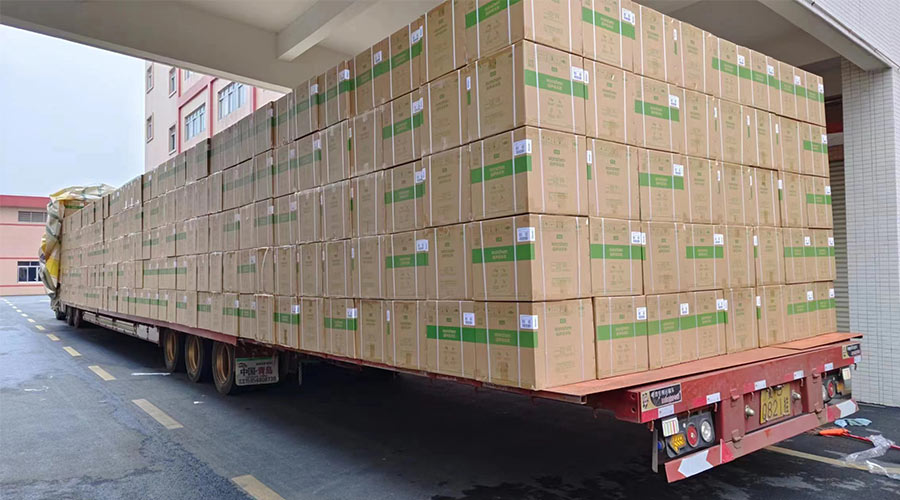 場面壯觀！國內某知名品牌客戶2000臺波輪洗衣機高效裝柜完畢